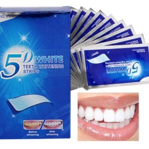 5D White Teeth Whitening Strips – 10 Sheets لاصقات تبييض الاسنان