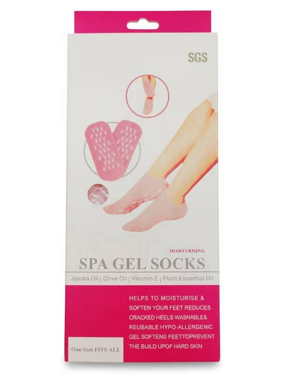 Spa Gel Socks – Cotton Silicone Lined Moisturizing Socks